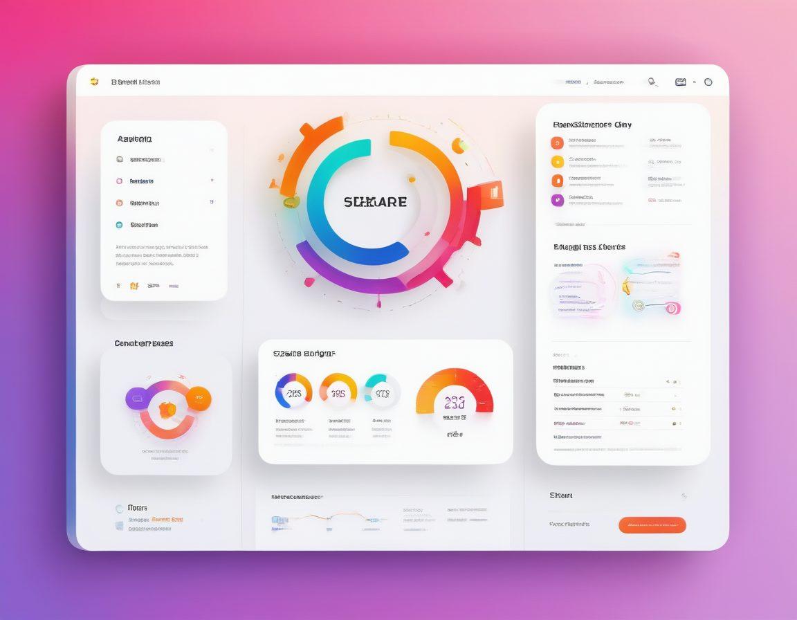 A futuristic, sleek website interface showing seamless navigation and intuitive design; users interact effortlessly while animations highlight responsive design elements. Integrate icons like search, settings, and profiles in a harmonious, flowing layout. Vibrant colors, modern fonts, and smooth gradients to emphasize cutting-edge innovation. Include subtle references to optimization tools like gears or graphs in the background. super-realistic. vibrant colors. white background.